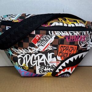Sprayground Sharks in Paris The Rizz Savvy Graffiti Crossbody Unisex Waist Bag